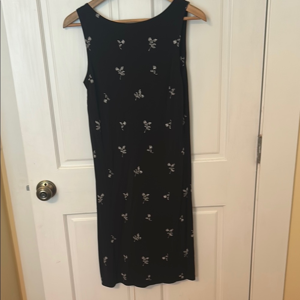 Ann Taylor Black and White Embellished Sheath Dress